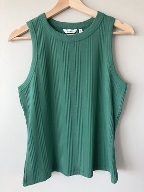 Reitmans Ribbed Tank Top green large women’s shirt